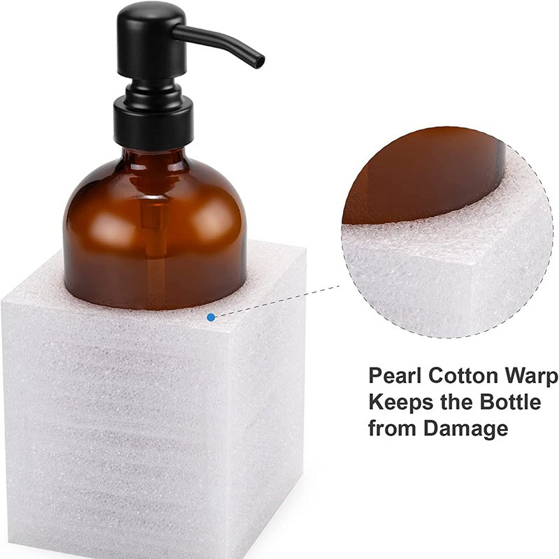 Soap Dispenser with Rust Proof Stainless Steel Pump 2 Units, Brown