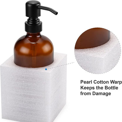 Soap Dispenser with Rust Proof Stainless Steel Pump 2 Units, Brown