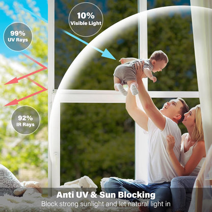 Window Privacy Film Decorative Window Sticker 17.5 x 78.7 inches 2 Units