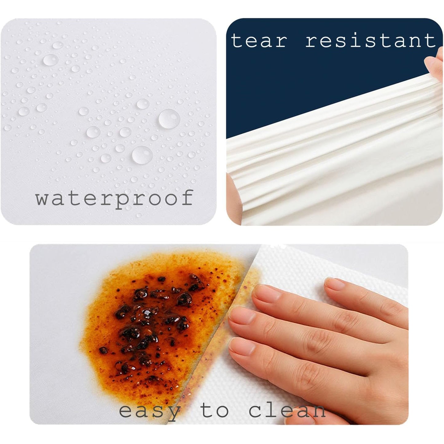 PEVA Rectangle Solid Tablecloth 54 x 108 Inch 6 Units