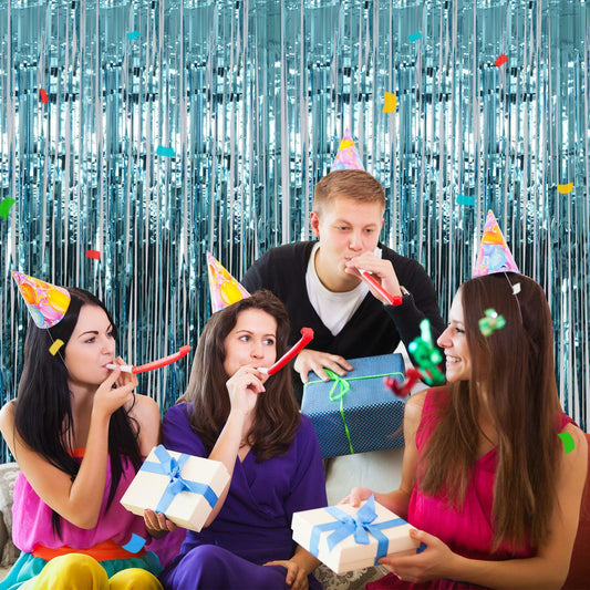 Metallic Streamers Tinsel Curtains Background 8 Units (4 Color Options)