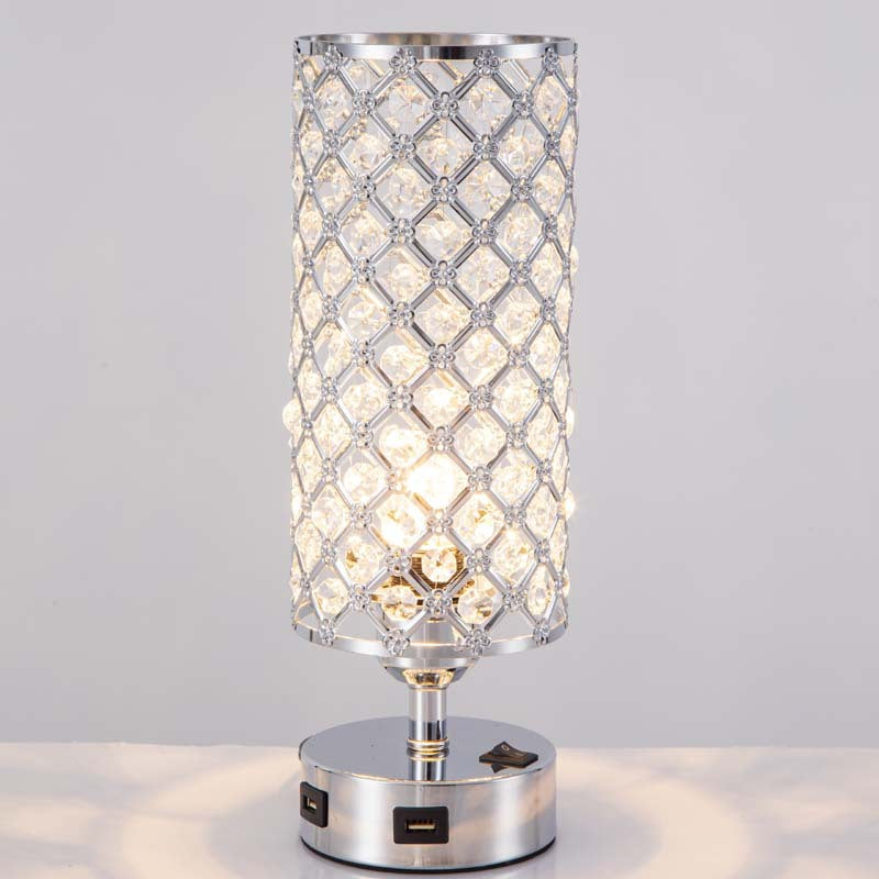 Crystal Table Lamp USB Charging - LED Bulb Included