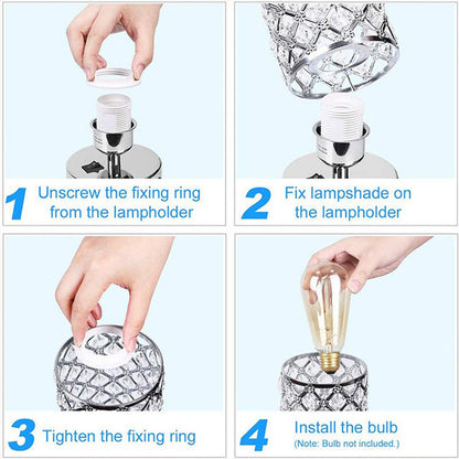 Crystal Table Lamp USB Charging - LED Bulb Included