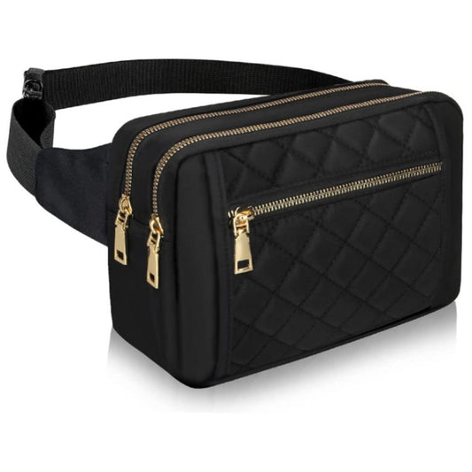 Women Cross Body Waist Bag, Black