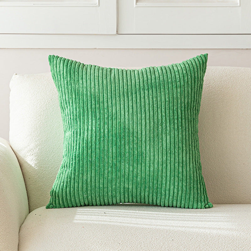 4-Piece Cozy Striped Corduroy Pillow Covers 18x18 Inch