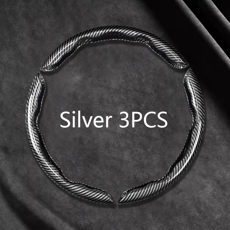Carbon Fiber Steering Wheel Cover 3PCS Set