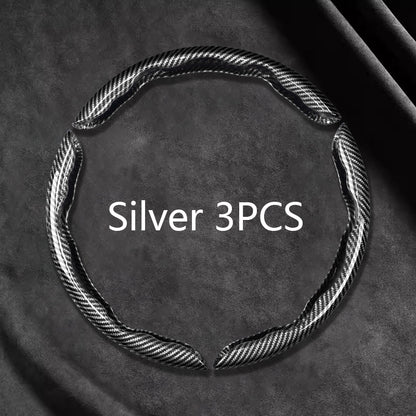 Carbon Fiber Steering Wheel Cover 3PCS Set