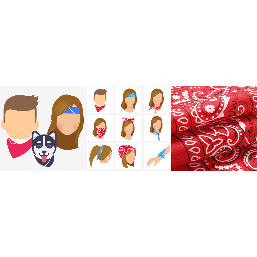 16-Pieces Bandanas Multi-Purpose