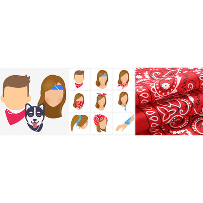 16-Pieces Bandanas Multi-Purpose