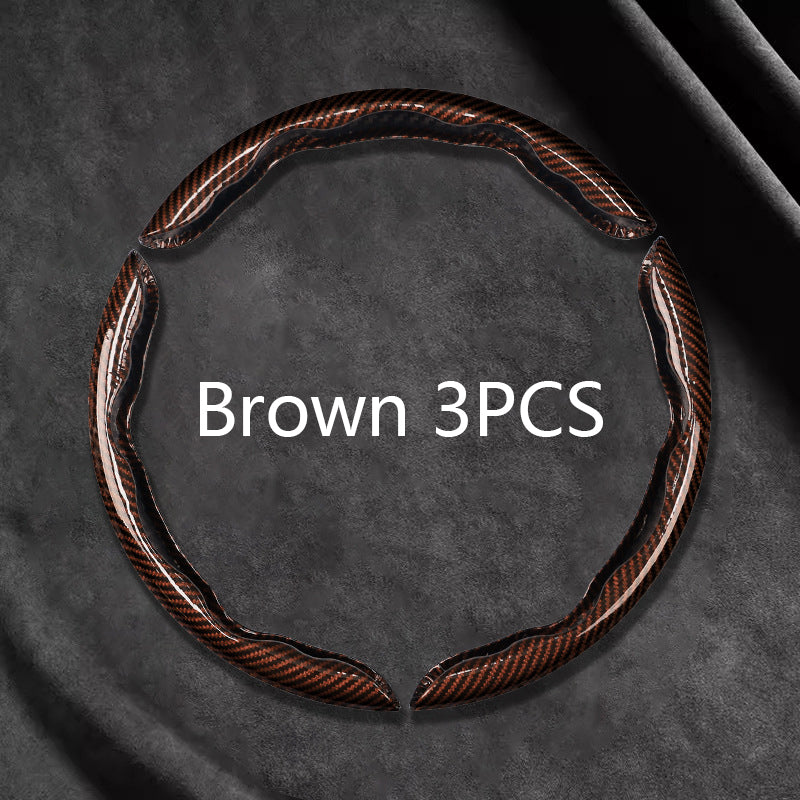 Carbon Fiber Steering Wheel Cover 3PCS Set