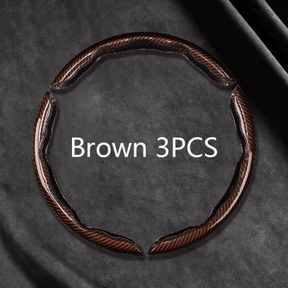 Carbon Fiber Steering Wheel Cover 3PCS Set