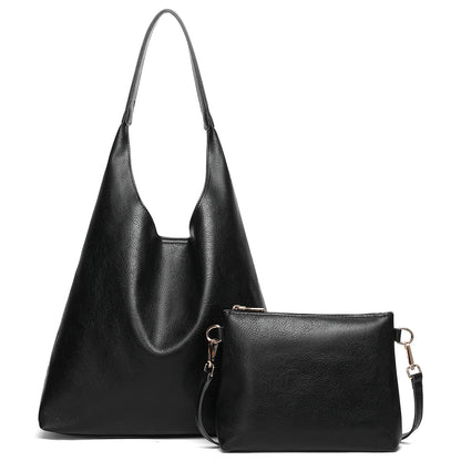 Slouchy Tote Bag Crossbody Purses 2PCS Vegan Leather Shoulder Handbags Bags Set