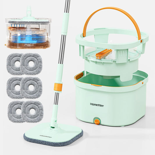 Spin Mop and Bucket Set with Detachable Inner Mop Bucket