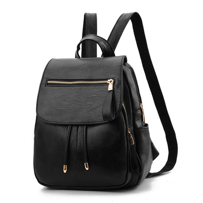 Womens Trendy Backpack Purses PU Leather Travel Rucksack, Black