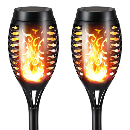 Solar Torch Flame Lights 2 Pack