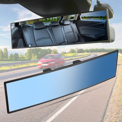 Universal Panoramic Convex Interior Clip-on Wide Angle Mirror 30x7.5cm