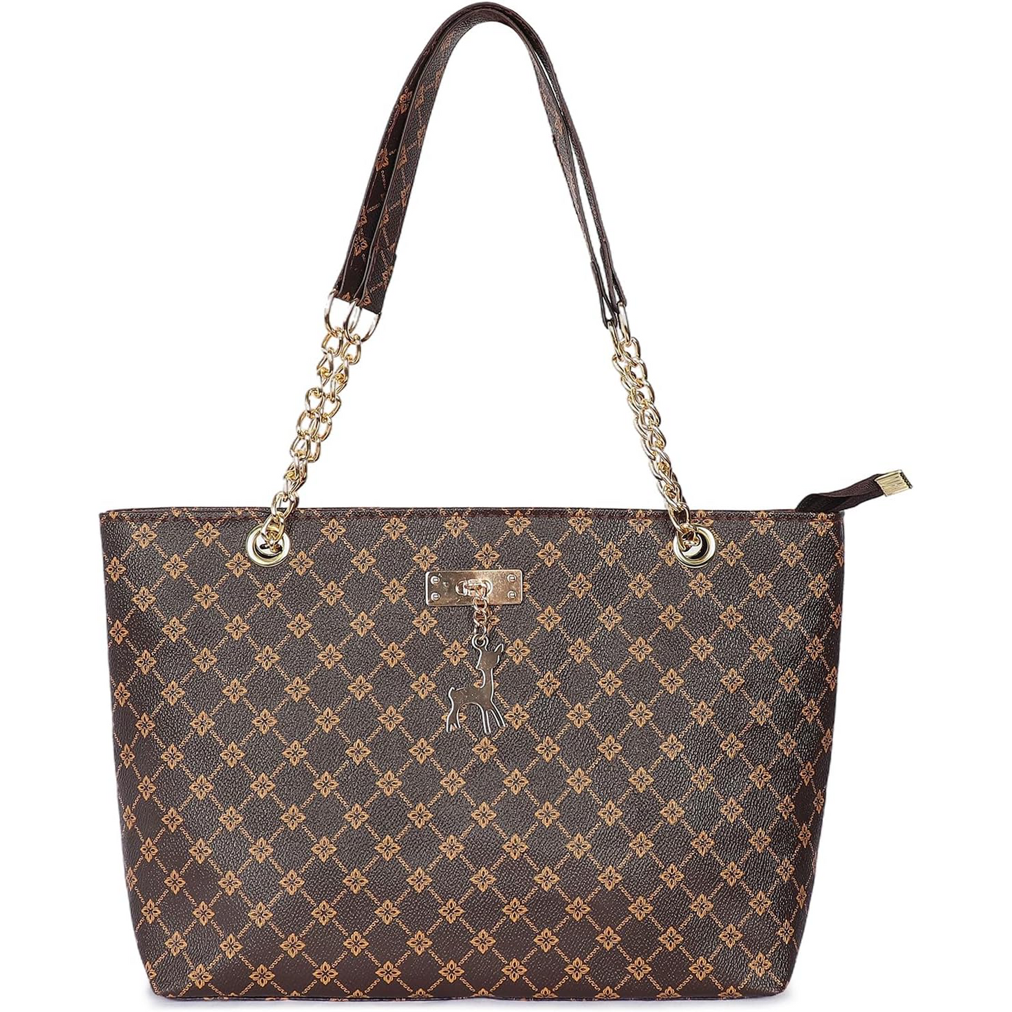 Vintage Printed PU Shoulder Bag for Women