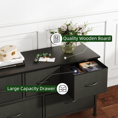 Dresser for Bedroom with 5 Drawers, Black