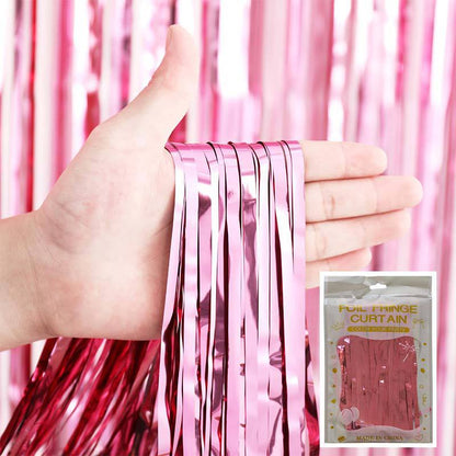 Metallic Streamers Tinsel Curtains Background 8 Units (4 Color Options)