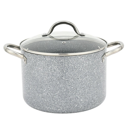 Granite Nonstick 7 Quart Stock Pot Cookware Set(Grey)