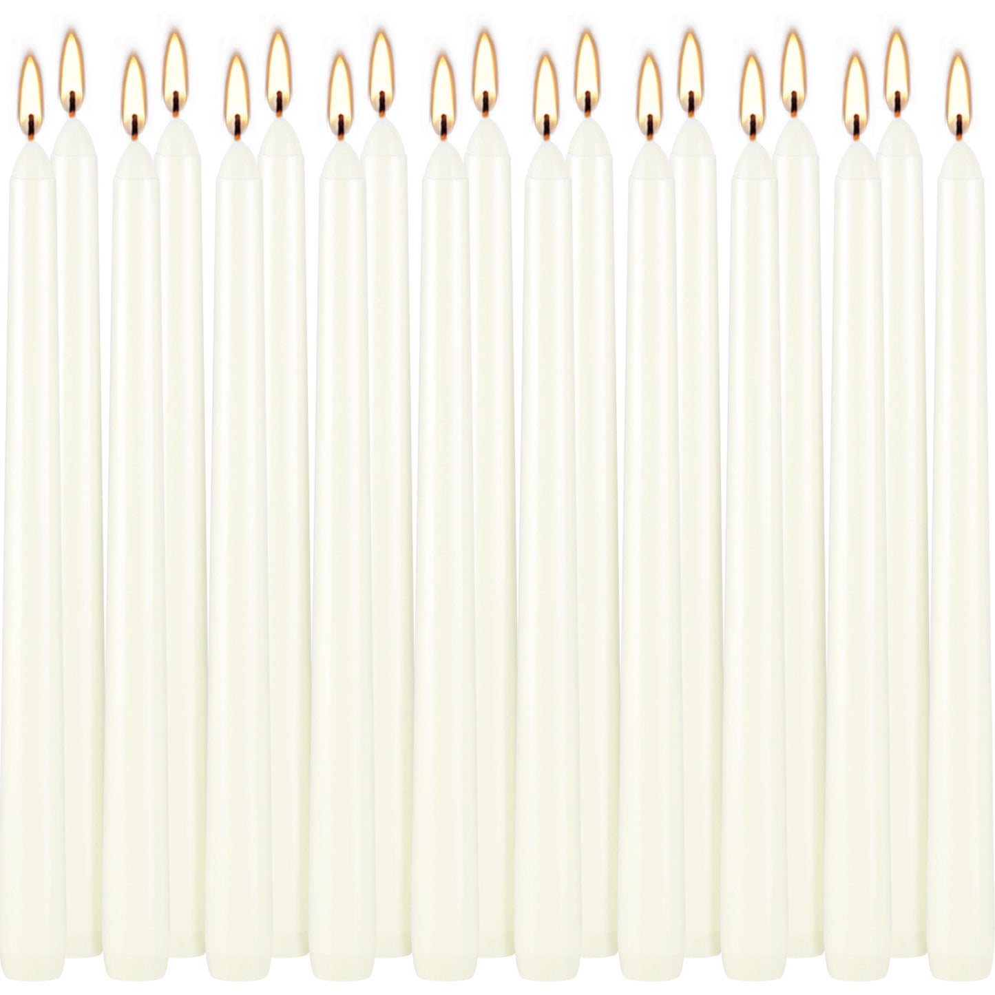 Ivory Taper Candles 10 inch(H) Dripless 30 Units