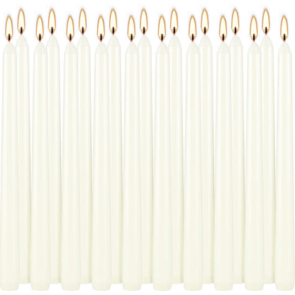 Ivory Taper Candles 10 inch(H) Dripless 30 Units