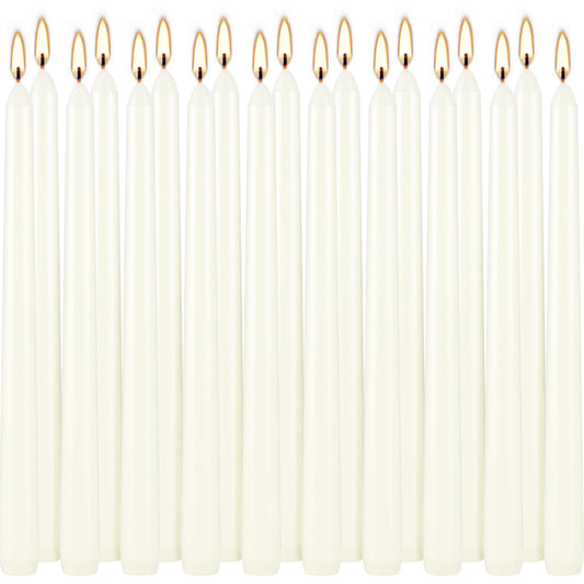 Ivory Taper Candles 10 inch(H) Dripless 30 Units