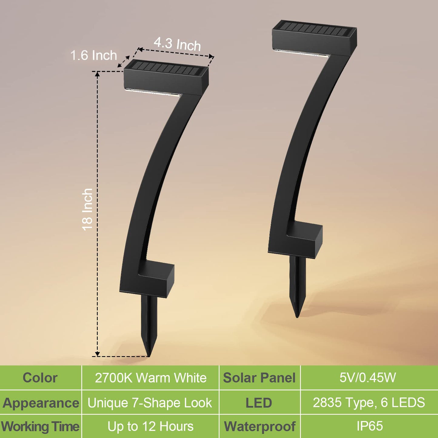 Solar Pathway Lights 4 Pack