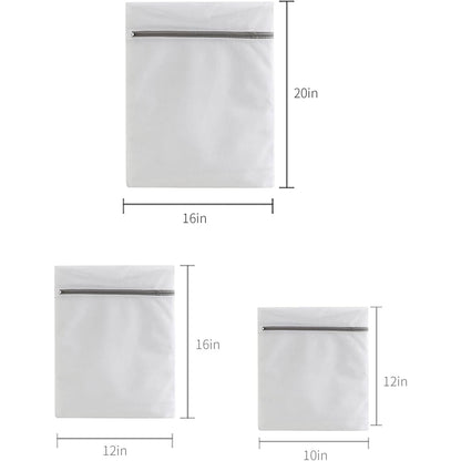 6 Units Small Fine Mesh Laundry Bags (2xlarge, 2xmedium, 2xsmall)