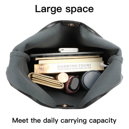 Slouchy Tote Bag Crossbody Purses 2PCS Vegan Leather Shoulder Handbags Bags Set