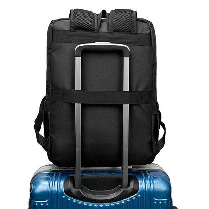 Vintage Backpack Travel Laptop Backpack with usb Charging Port 18 Inch, Black