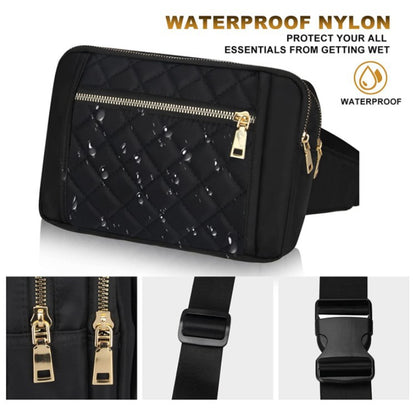 Cross Body Waist Bag, Black