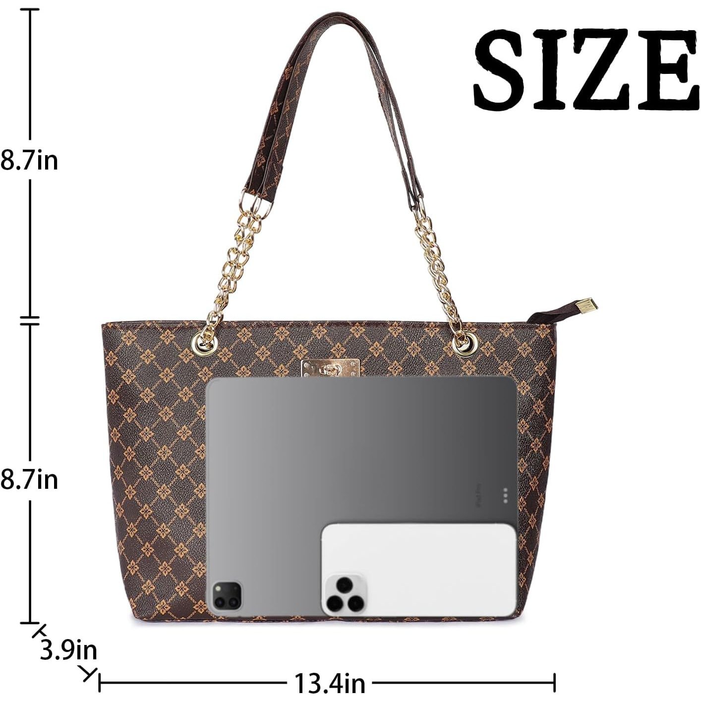 Vintage Printed PU Shoulder Bag for Women