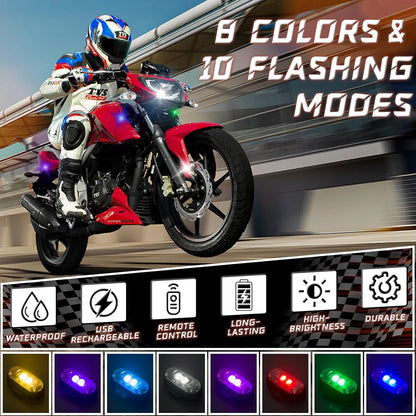 4PCS Wireless LED Strobe Lights with Remote Control