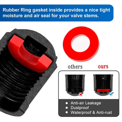 Tire Valve Stem Caps with Sealing Ring for Car 288 Units