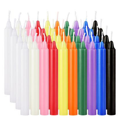 Set of 40 Multicolor & Chime – Premium Mini Taper Candles