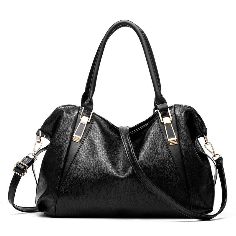 Women's PU Leather Textured Shoulder Handbag