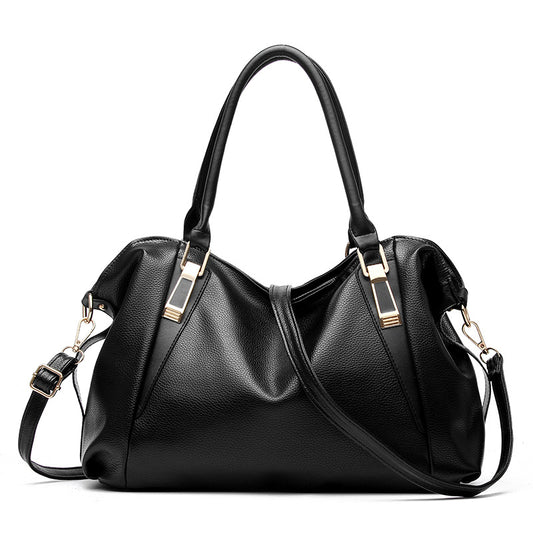 Women's PU Leather Textured Shoulder Handbag