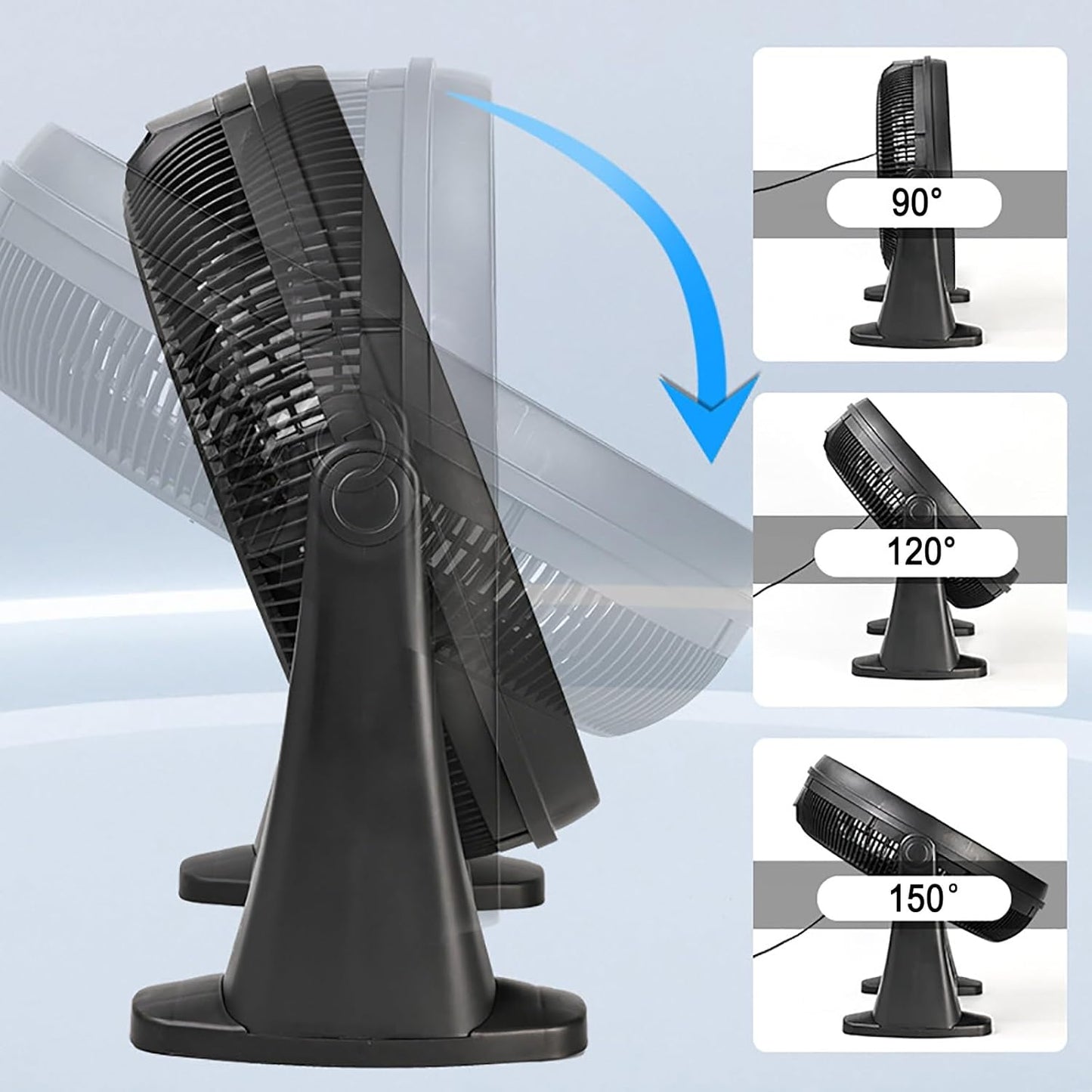 Air Circulator Floor Fan, Black