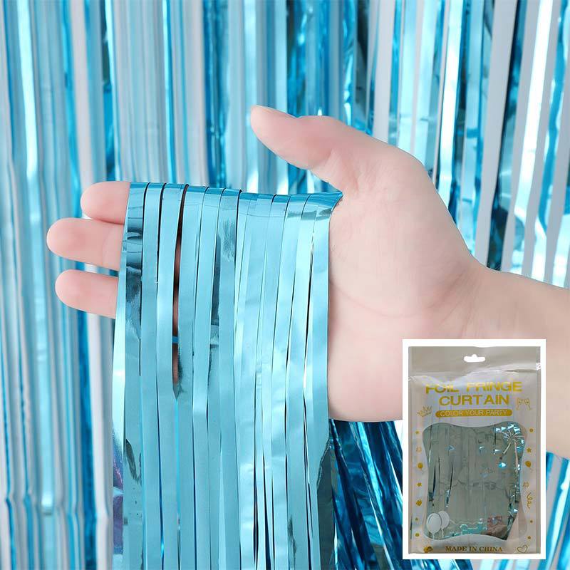 Metallic Streamers Tinsel Curtains Background 8 Units (4 Color Options)