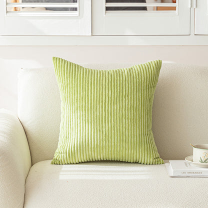 4-Piece Cozy Striped Corduroy Pillow Covers 18x18 Inch