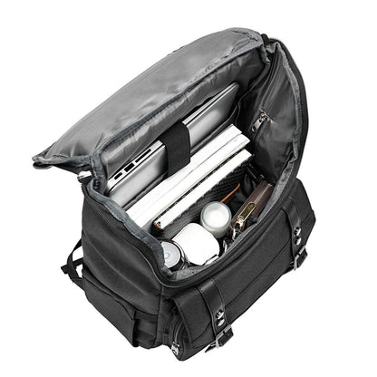 Vintage Backpack Travel Laptop Backpack with usb Charging Port 18 Inch, Black