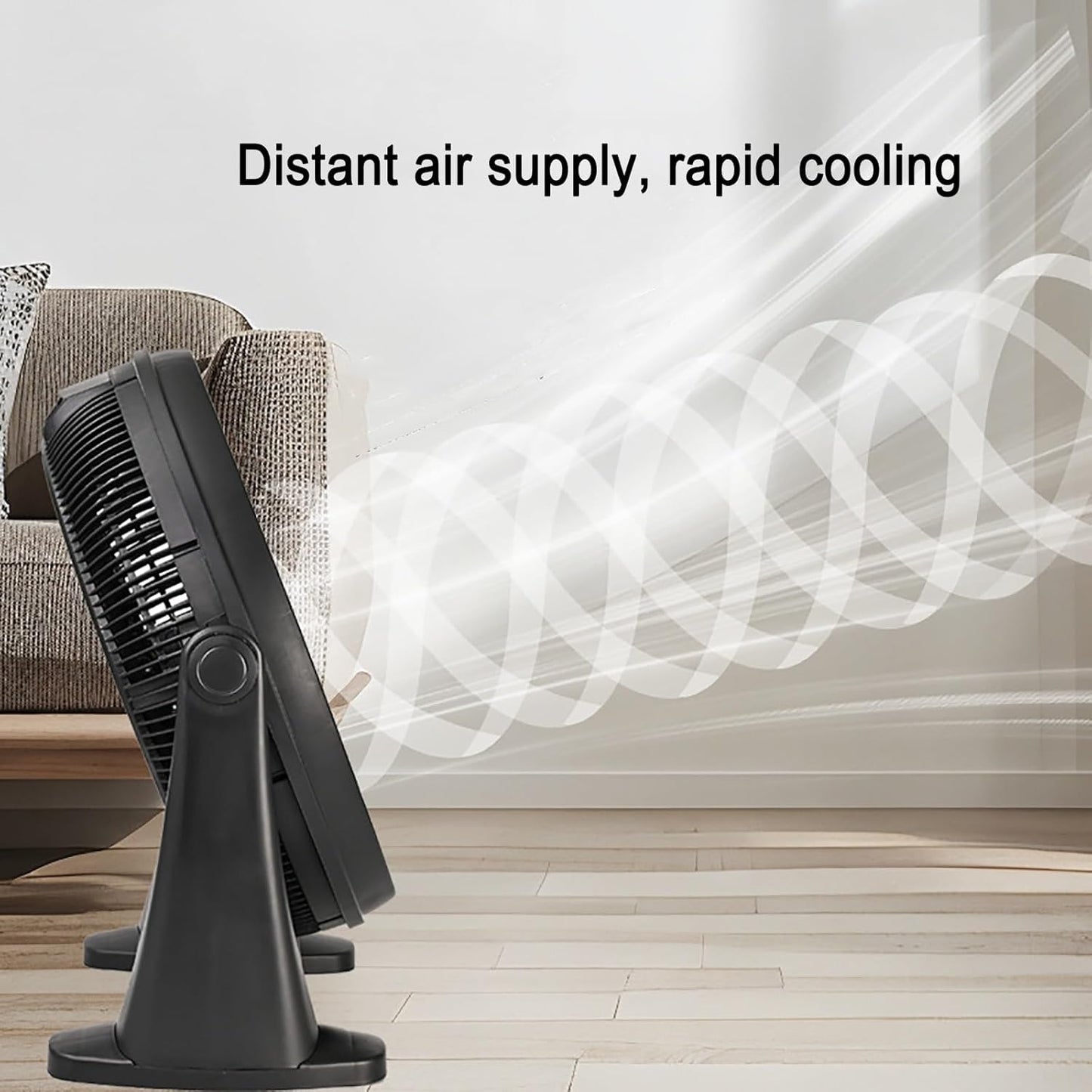 Air Circulator Floor Fan, Black