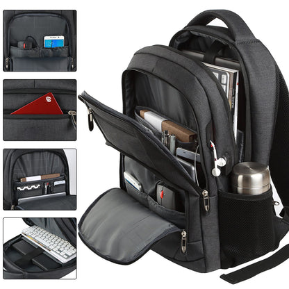 Laptops Backpack with USB Charging Port 18 Inch, Black