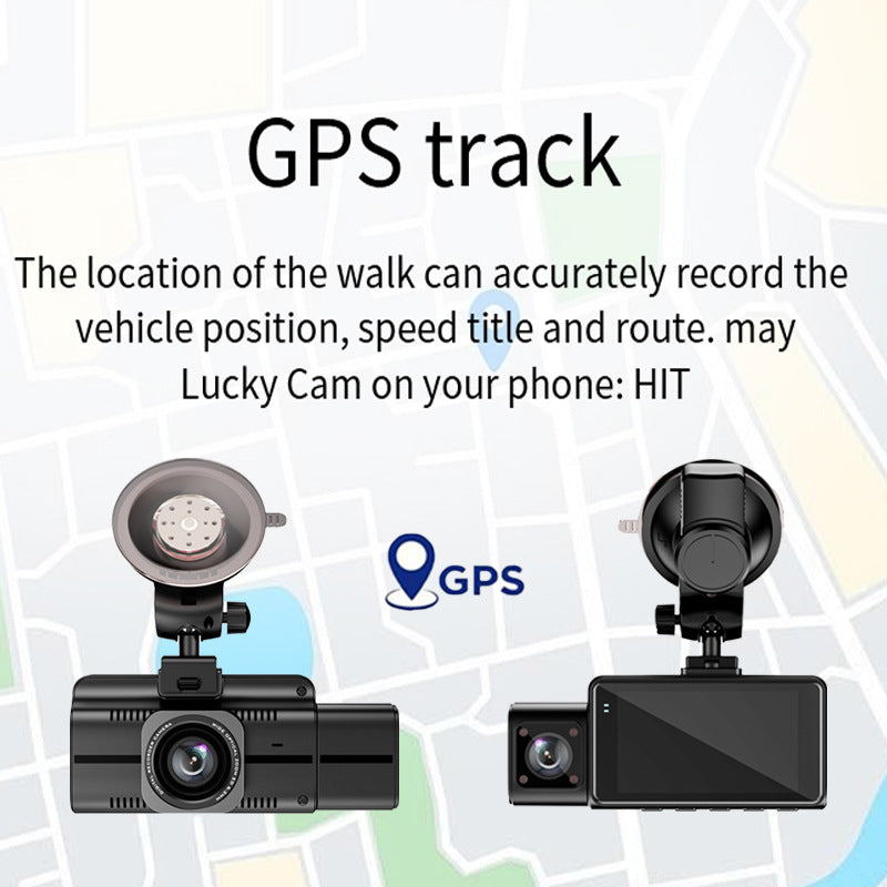 4K Full HD Dash Cam Front Rear Included 128GB Card Built-in Wi-Fi GPS