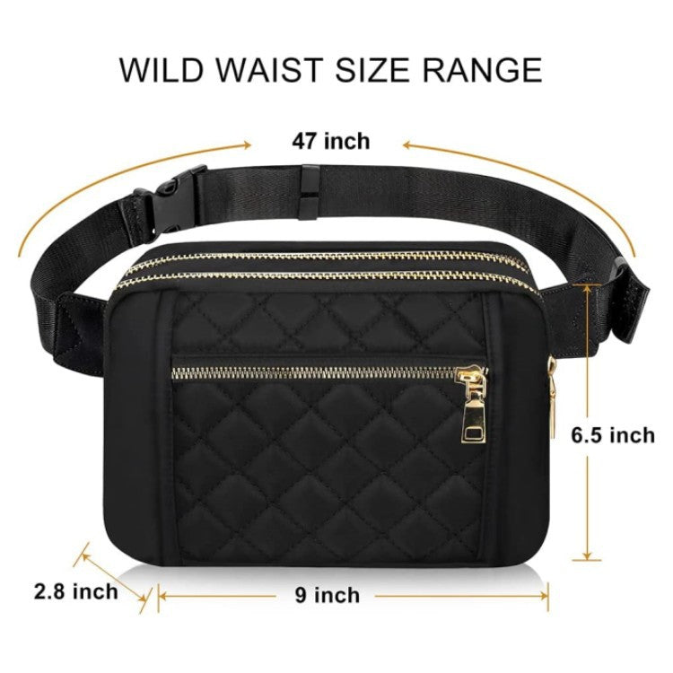 Cross Body Waist Bag, Black