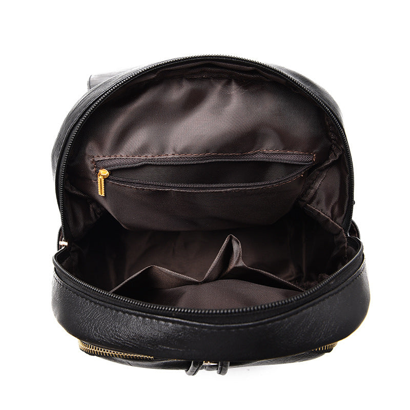 Womens Trendy Backpack Purses PU Leather Travel Rucksack, Black