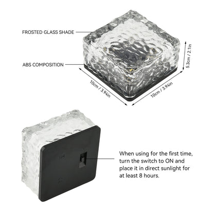 Solar Outdoor Ice Cube Bricks Rocks Lights