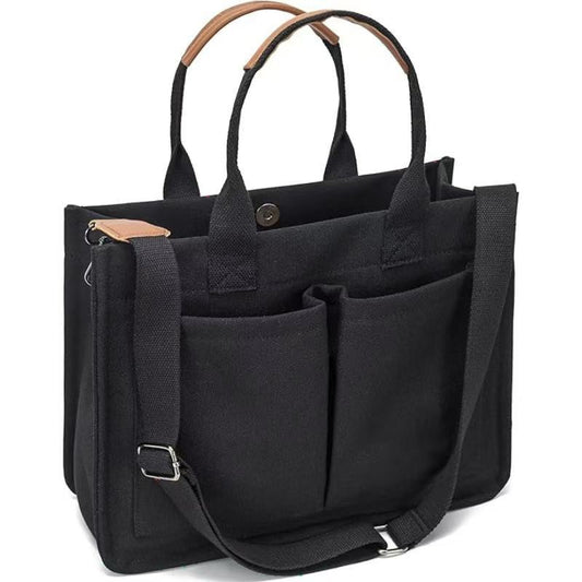 Canvas Tote Bag Crossbody Bags, Black