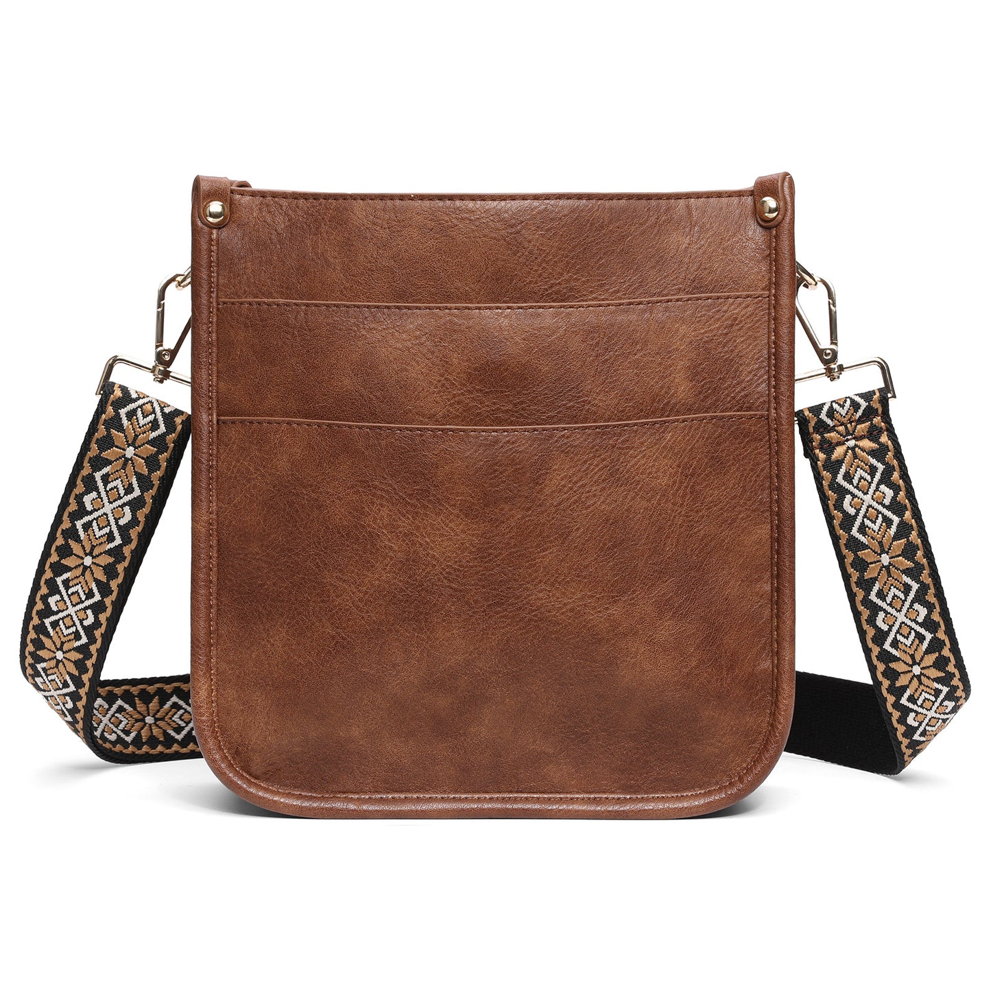 PU Crossbody Bags for Women Trendy Vegan Leather Hobo Handbags, Brown